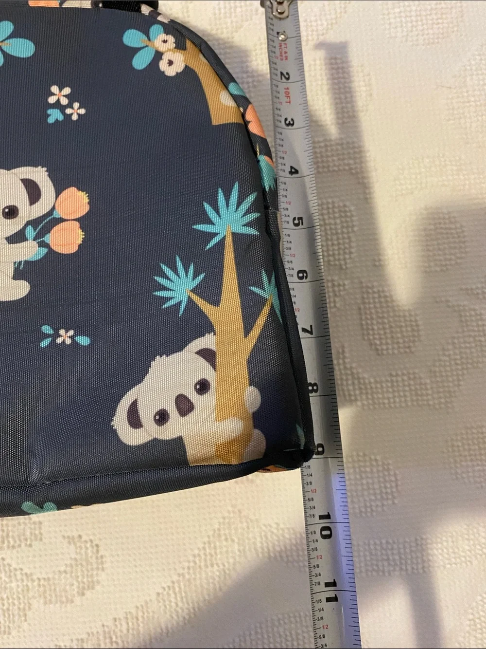 Kids Koala Print Backpack & Lunch Bag Set - Navy with Coral Accents